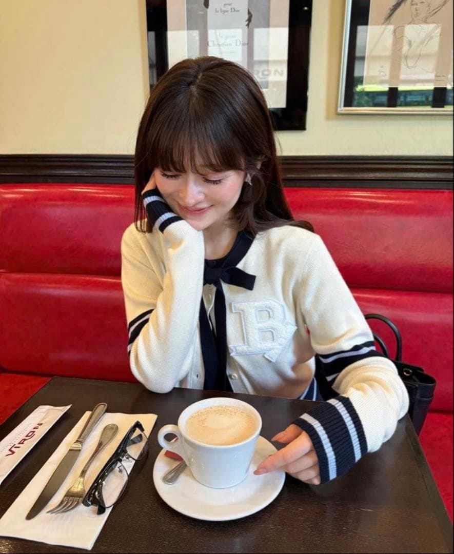 【正規品】bibiy B. CLUB TIE CARDIGAN ホワイト　限定色