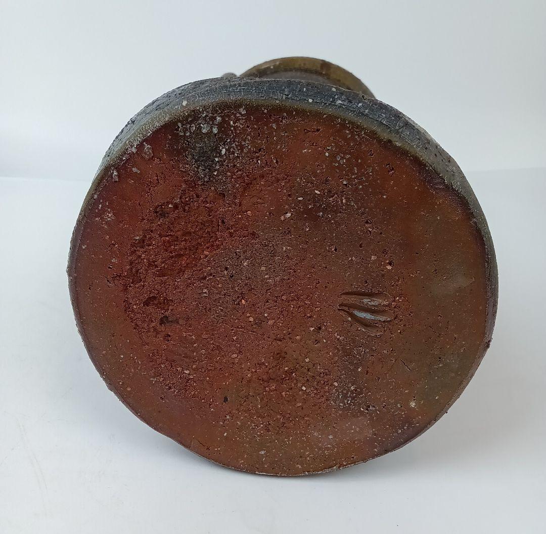 備前焼 耳付花入 花器 花瓶【人間国宝 伊勢崎淳】茶道 華道 美術品 工芸品