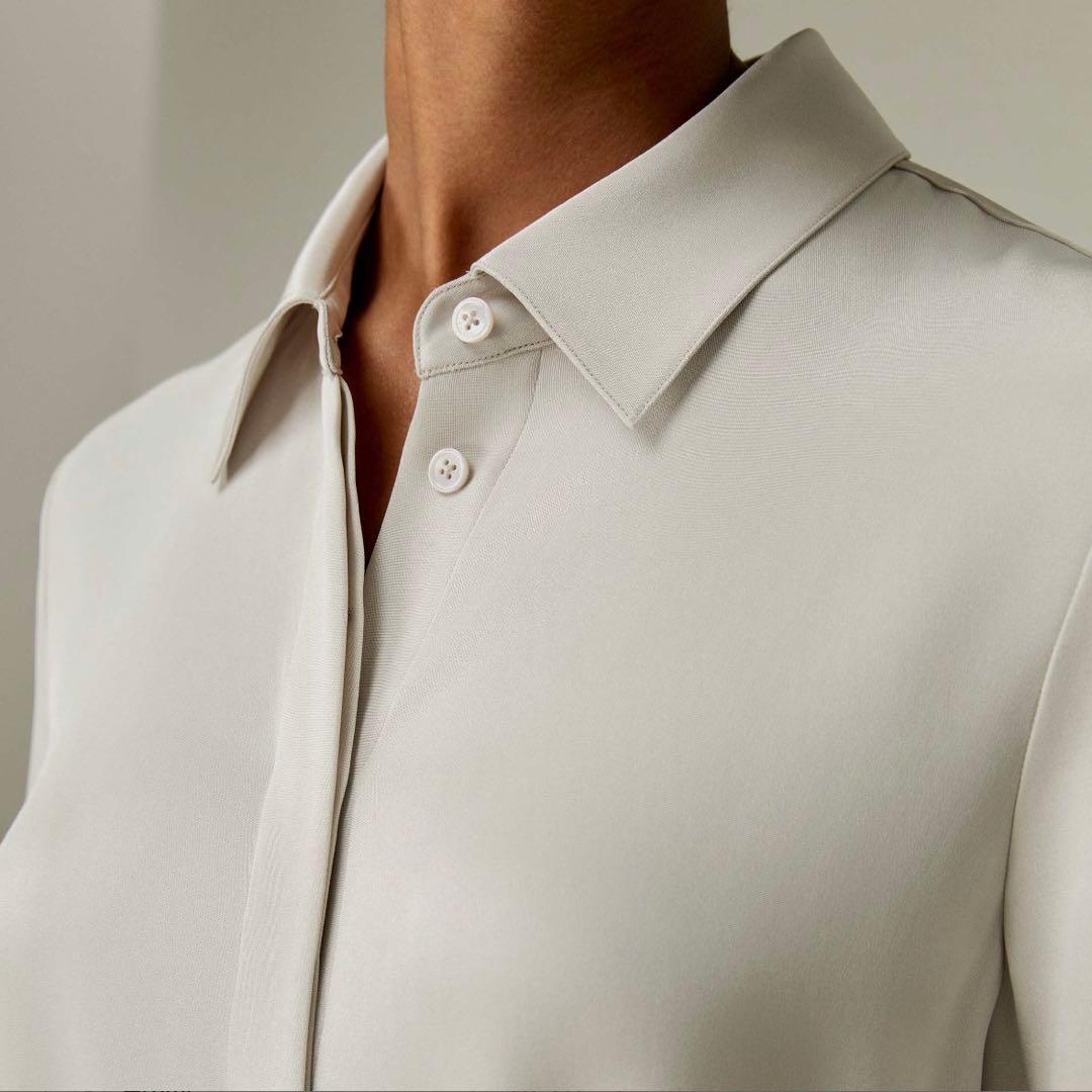 リリーシルク 30匁 ロープ シルク シャツワンピース