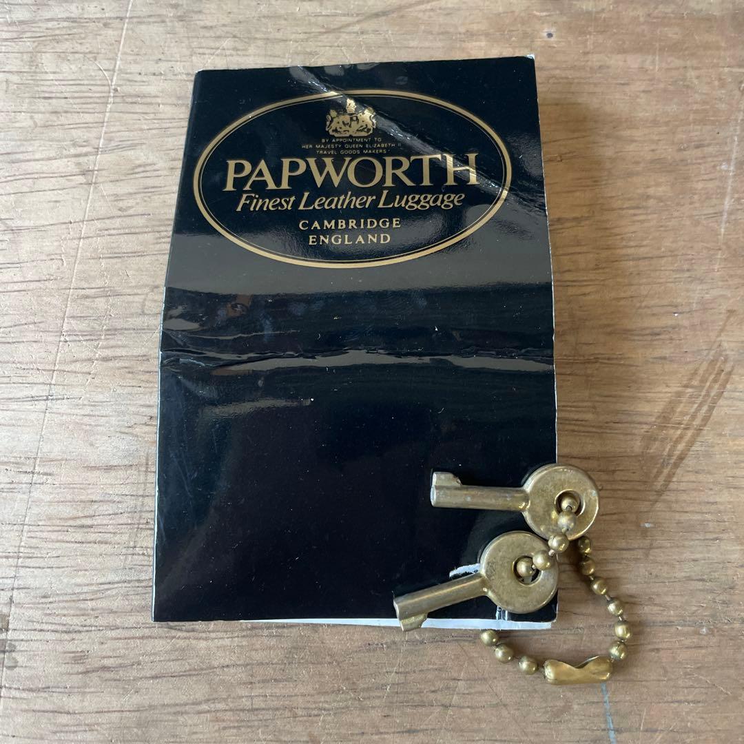 希少 PAPWORTH パップワース 本革 ダレスバッグ ビジネスバッグ鍵付き