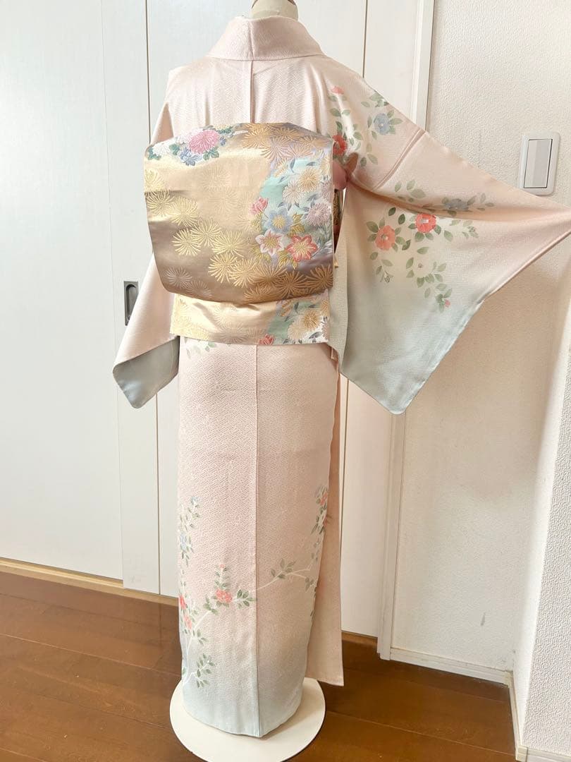 美品　相良刺繍　正絹訪問着　フルセット4点　卒業式　入学式　七五三　お宮参り