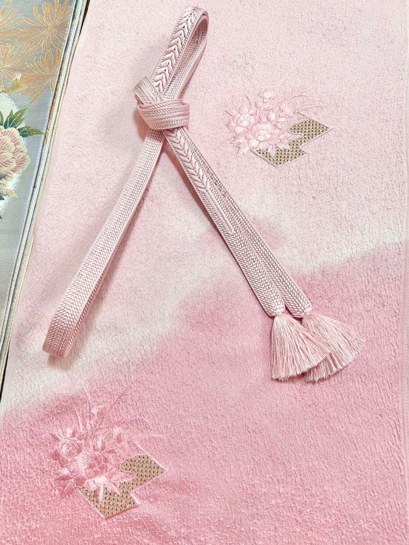 美品　相良刺繍　正絹訪問着　フルセット4点　卒業式　入学式　七五三　お宮参り