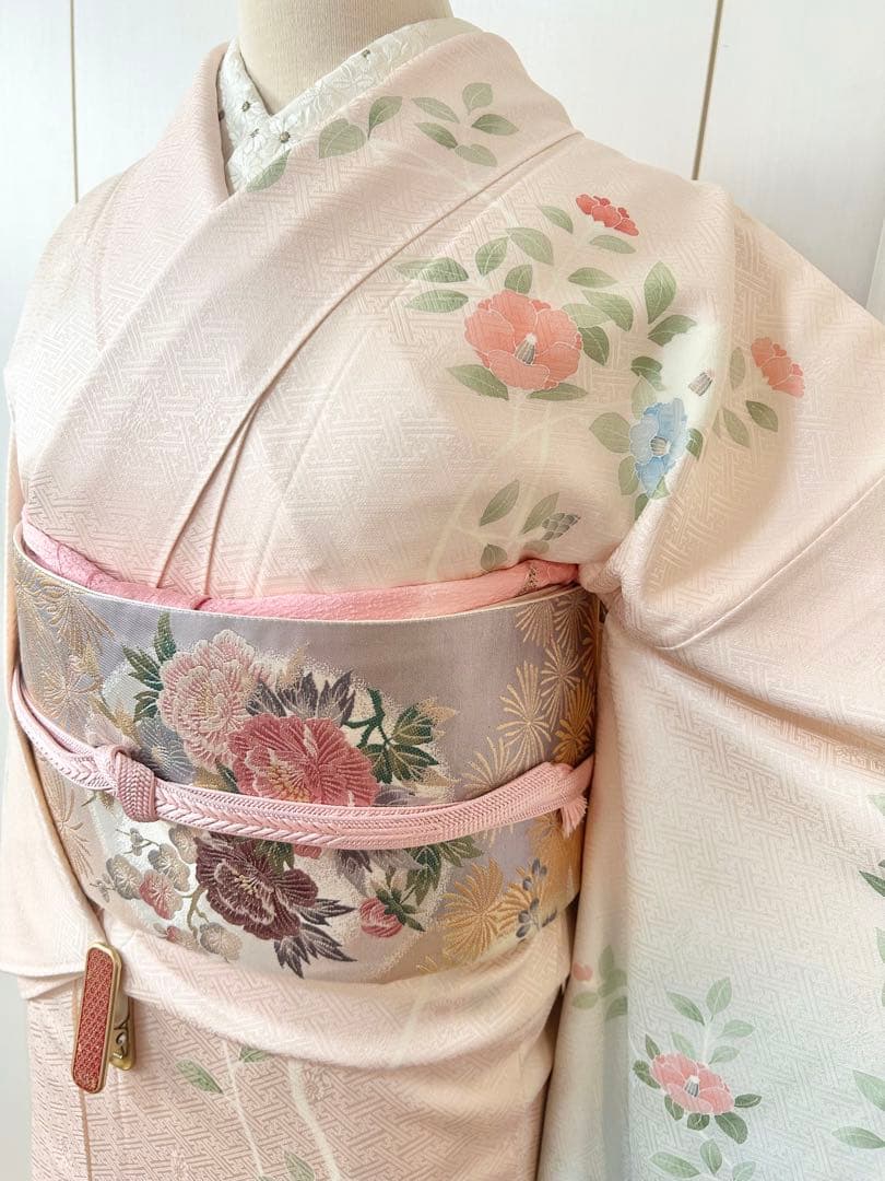 美品　相良刺繍　正絹訪問着　フルセット4点　卒業式　入学式　七五三　お宮参り