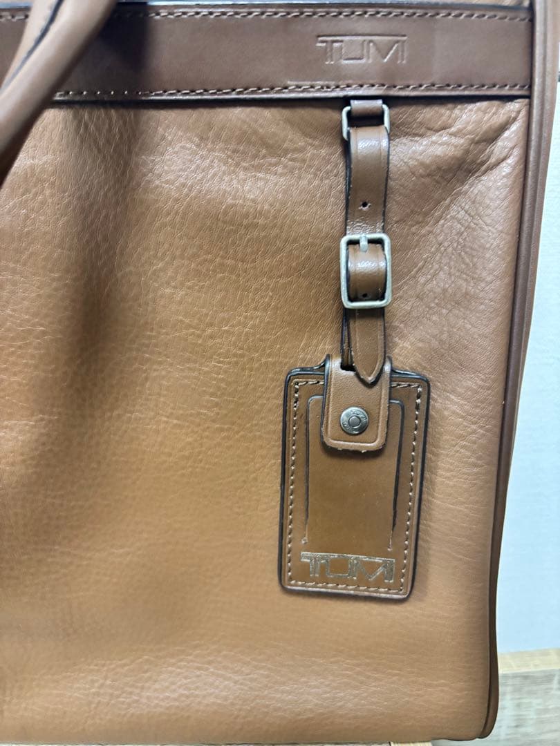TUMI ブラウンレザー ビジネスバック　メンズ　トゥミ