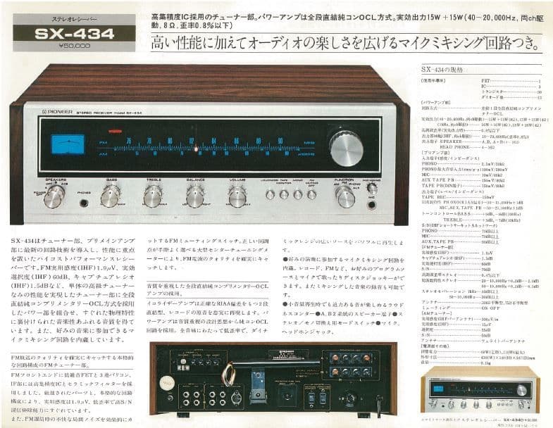【AM・FM受信確認済】パイオニア ラジオチューナー SX-434