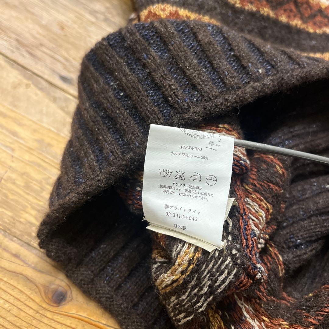 OLD JOE オールドジョー シルクニット セーター 総柄