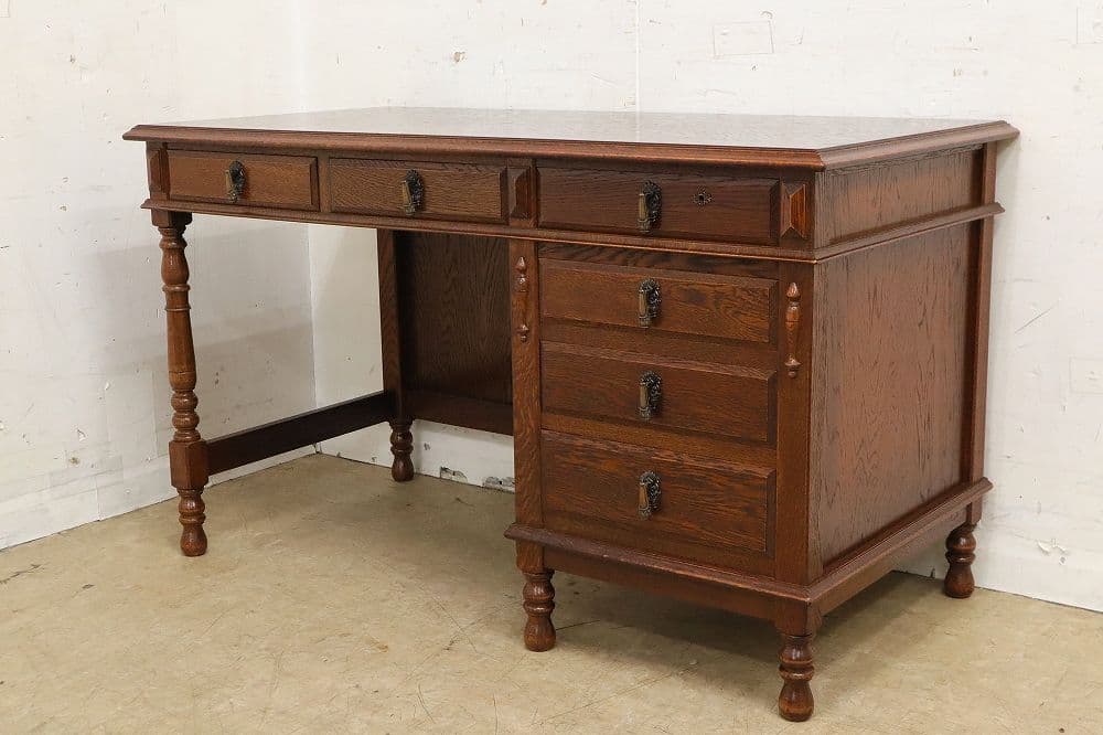 高級 三越家具【ブルージュ】デスク・書斎机・オーク材・ＩDC大塚家具