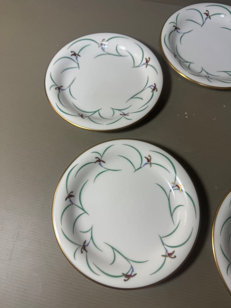 2585 香蘭社　皿　5客　金彩　未使用