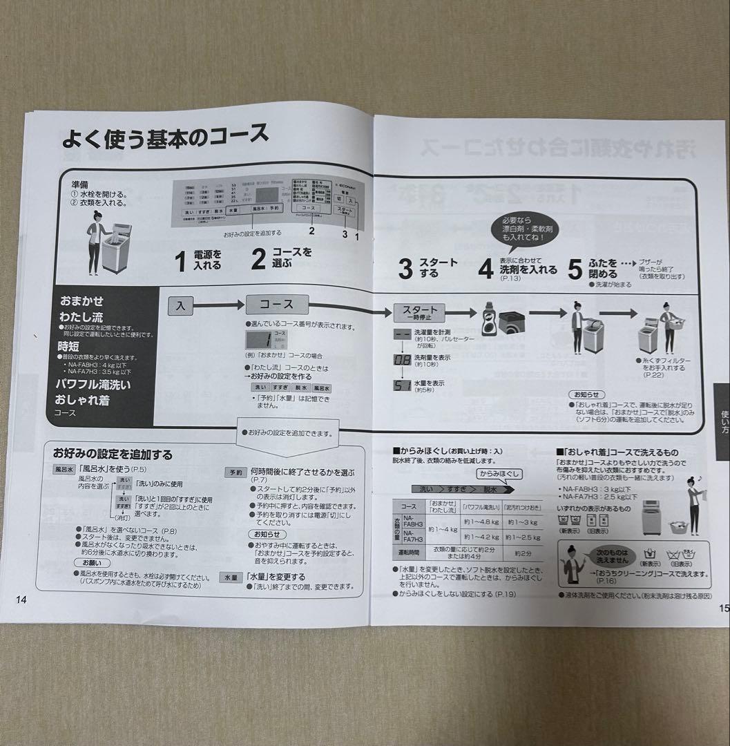 【う○こ】Panasonic縦型洗濯機8kg 2024年製