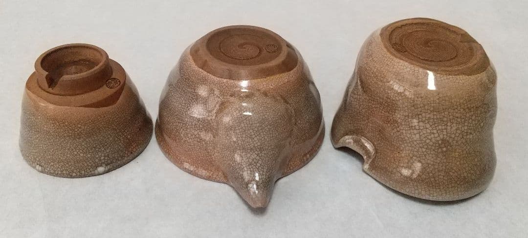 萩焼茶器セット 松綠 特注栃の木お盆付き