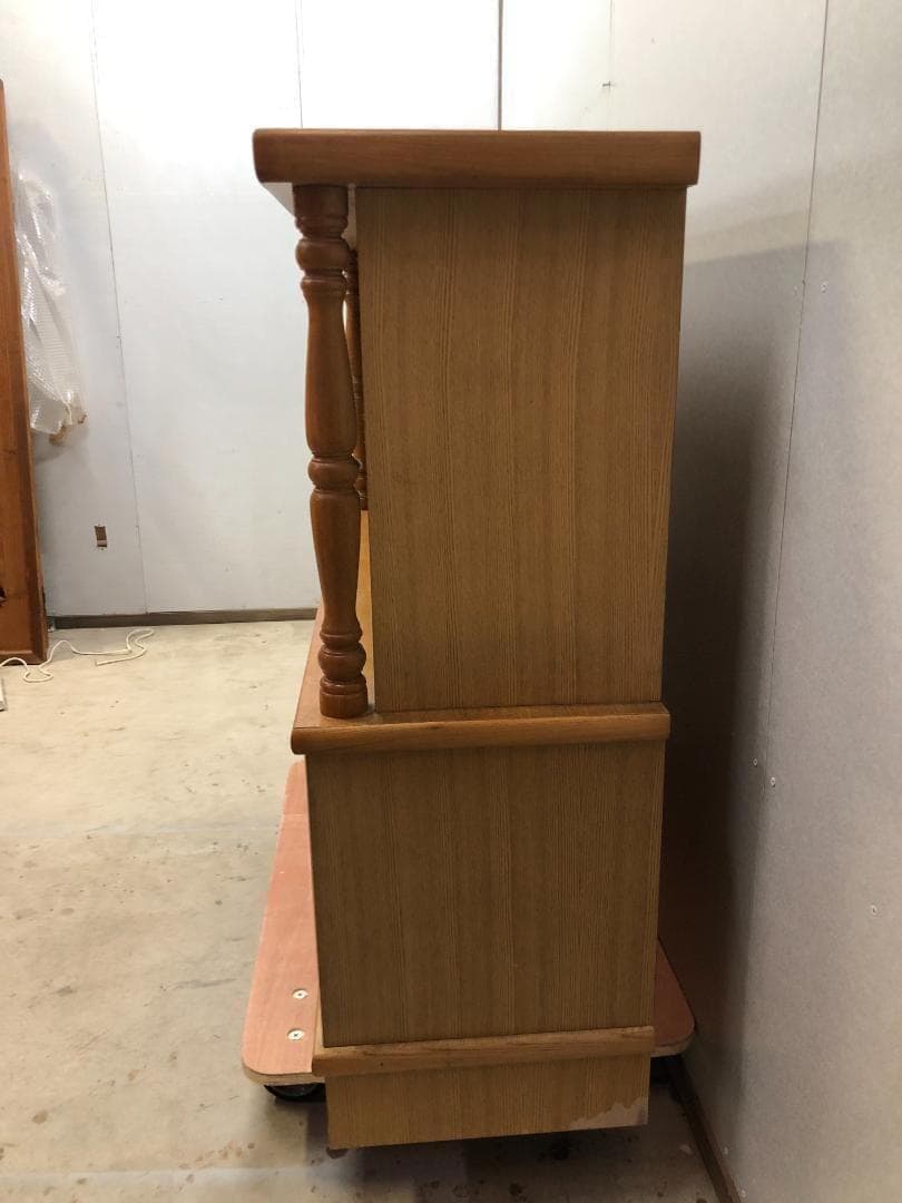 送料無料　【昭和レトロ】食器棚 ヴィンテージ リビングボード 木製　1010-2