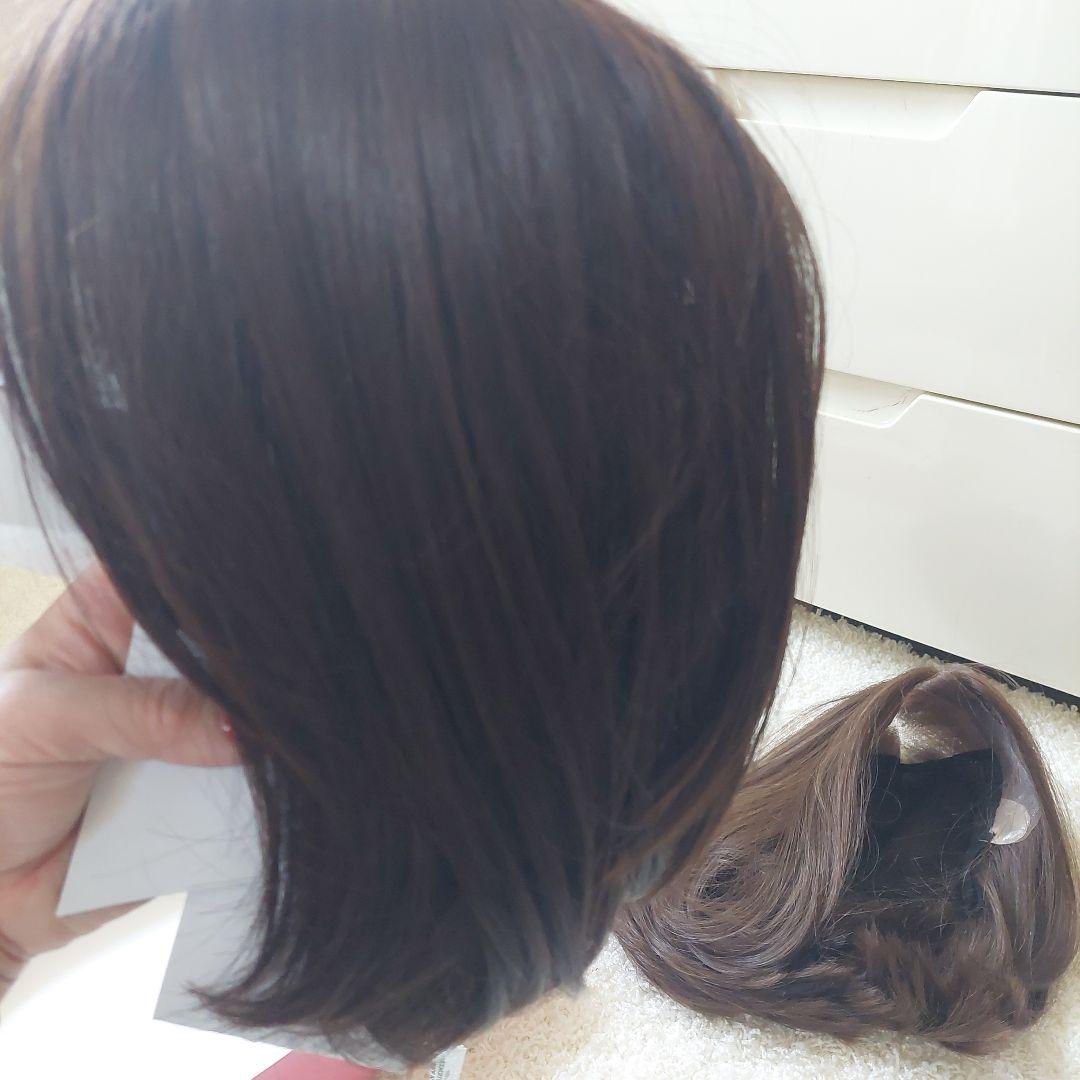 LINEASTORIA ブラウン ミディアムウィッグ、mywigミディアム　２点