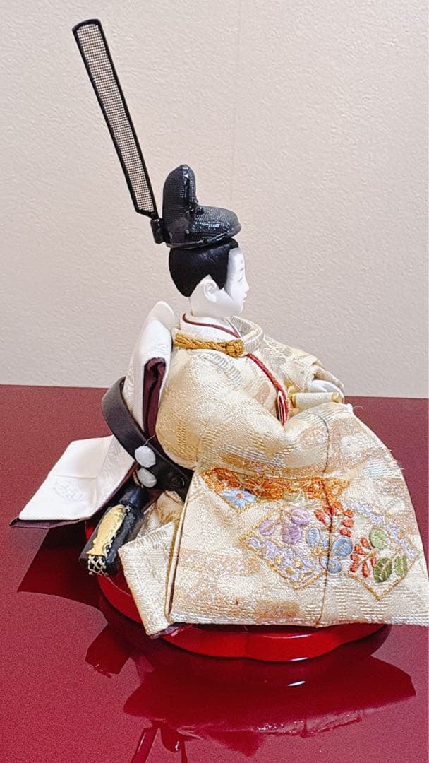 【美品】人形工房 松寿 小出松寿作 親王飾り ひな人形 桜橘・屏風・雪洞・飾台