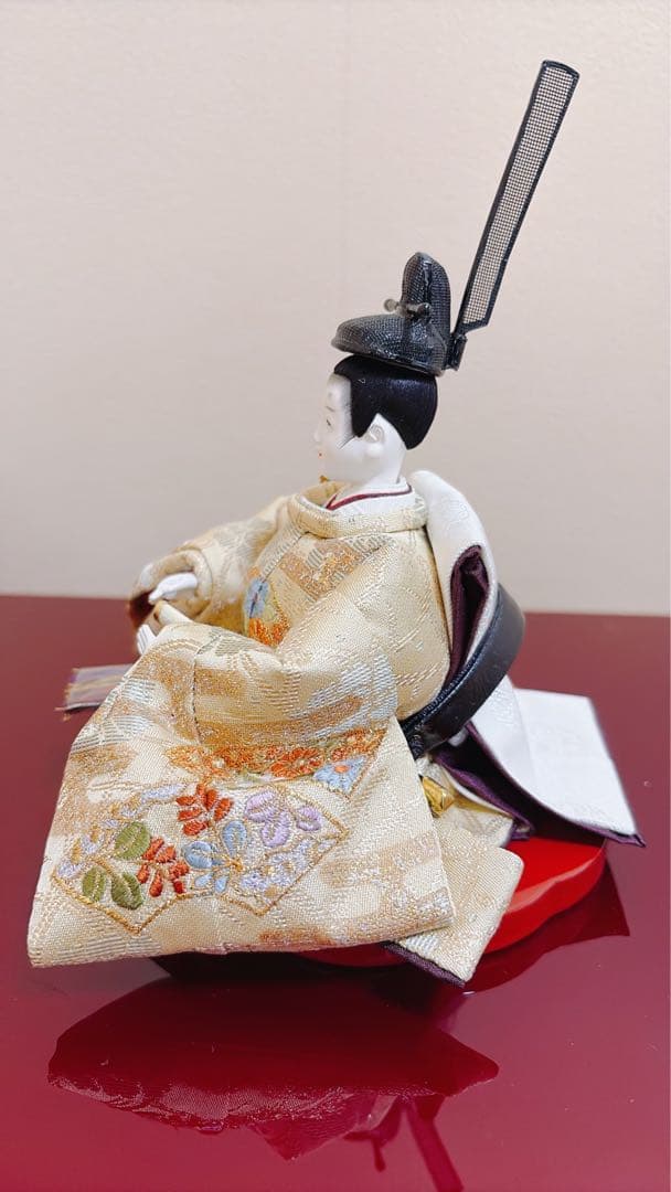 【美品】人形工房 松寿 小出松寿作 親王飾り ひな人形 桜橘・屏風・雪洞・飾台