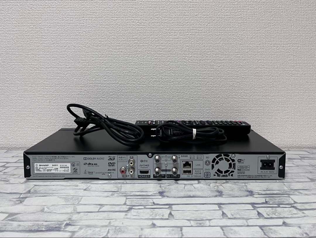 リモコン付　1TB 2番組録画　シャープブルーレイレコーダー　BD-NW1100