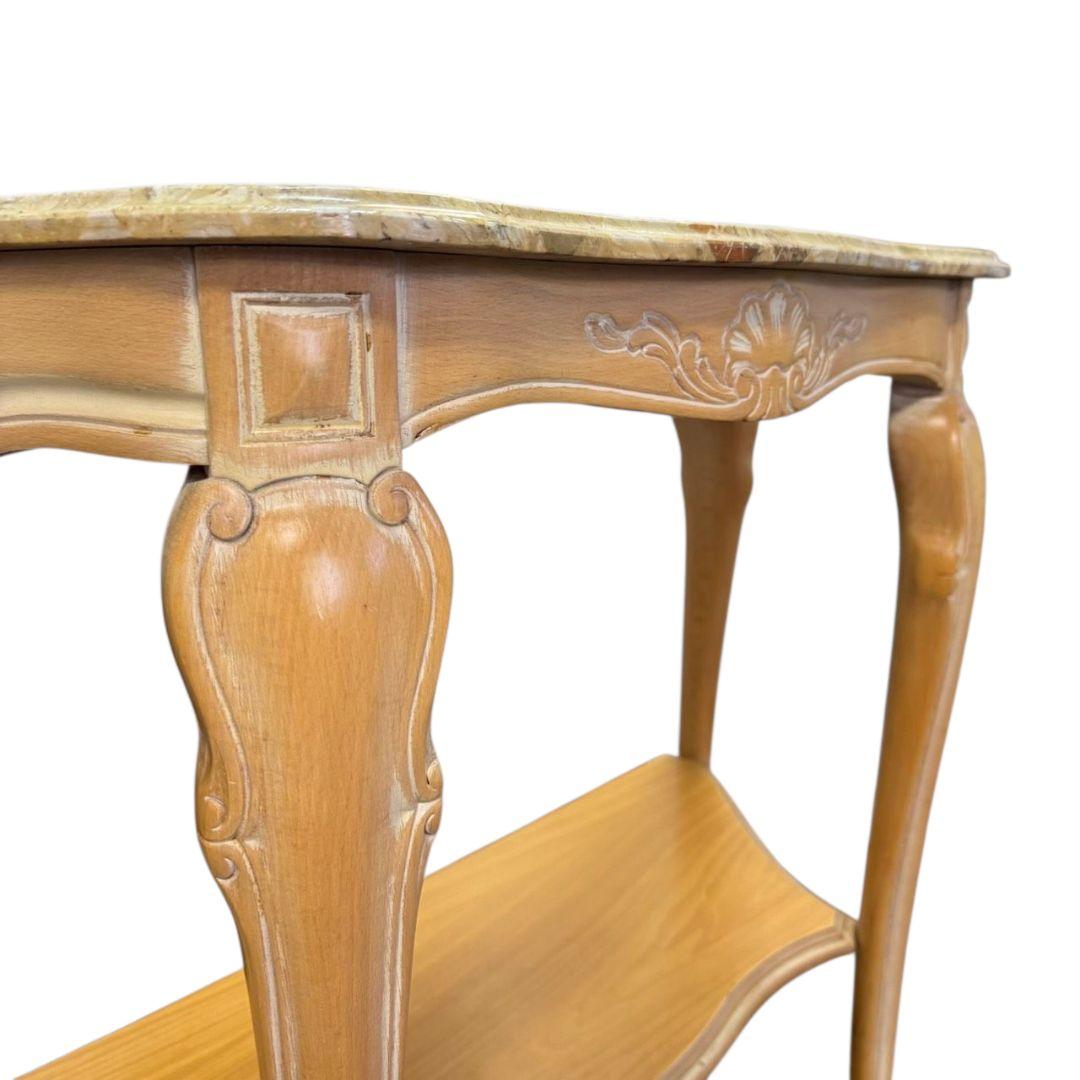 【最高級】美品 ロココ調 大理石 猫足 猫脚 コンソール テーブル 花台