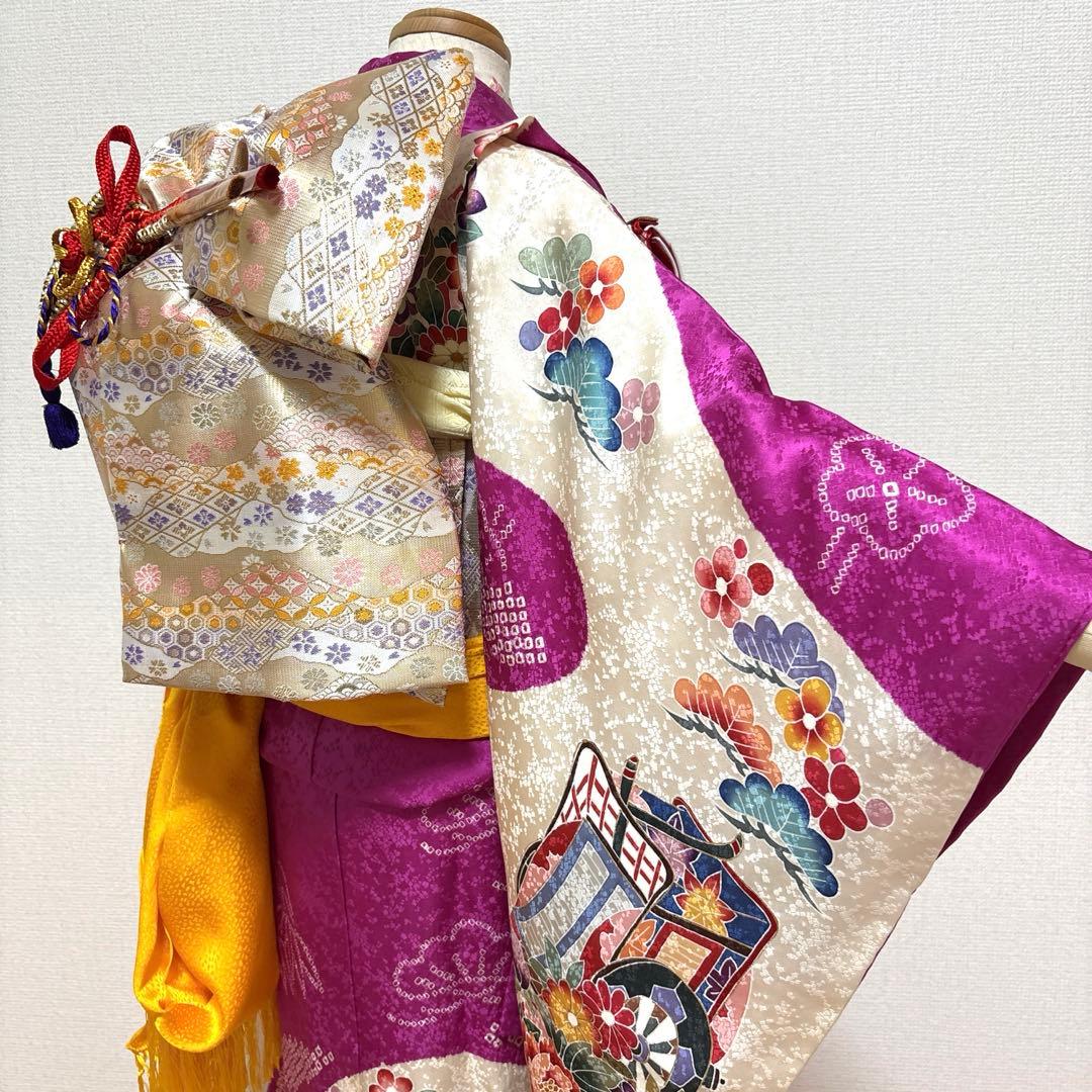 七五三　正絹　着物セット　７歳
