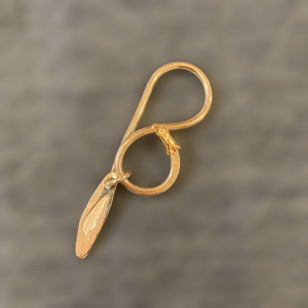 小物 LARRY SMITH 18K GOLD EAGLE HEAD KEY RING