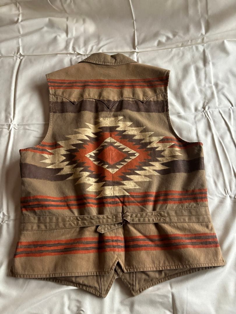 RRL ハンドペイントネイティブ柄ベスト