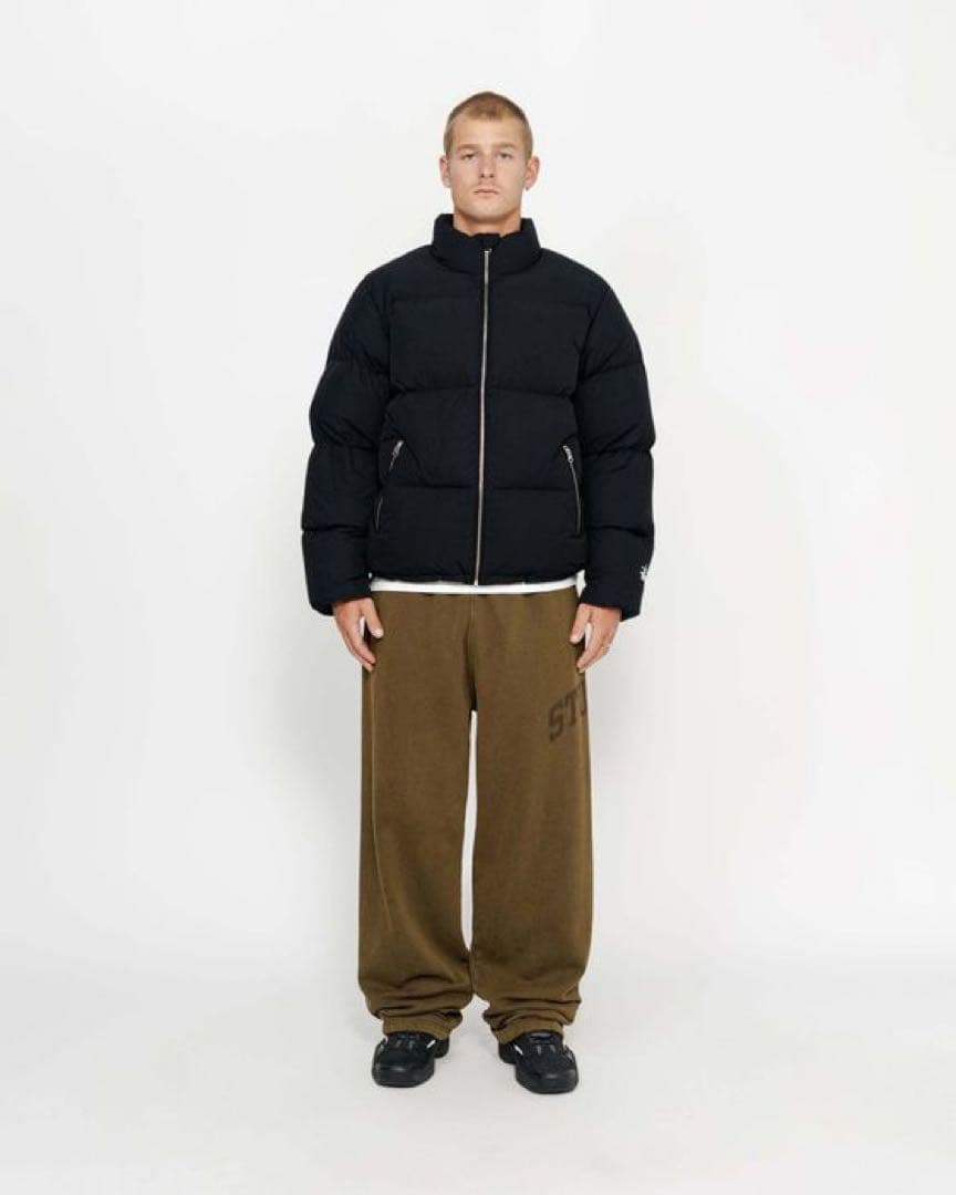 【希少サイズ】STUSSY down puffer nylon black s