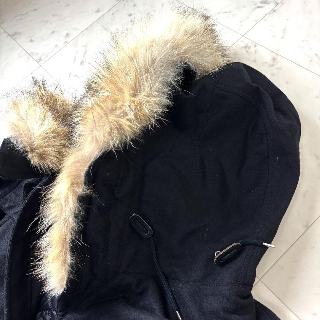 マーカ marka 中綿 S モッズコート ウール コヨーテ ファー 1 黒