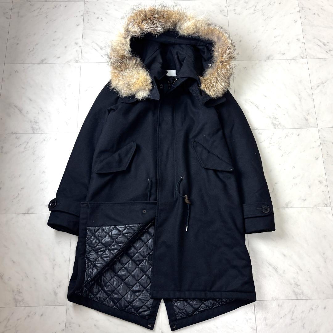 マーカ marka 中綿 S モッズコート ウール コヨーテ ファー 1 黒