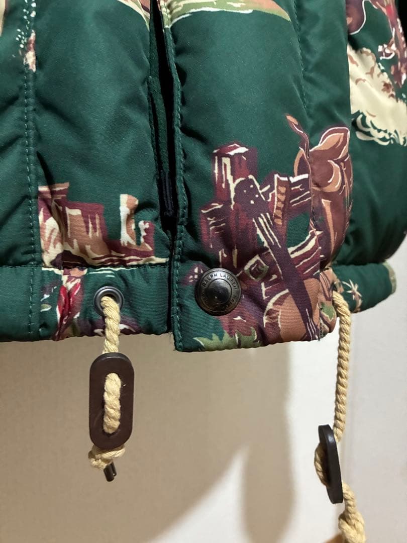 u*6様 【希少】XL POLO ラルフローレン ダウン 総柄 ネイティブ