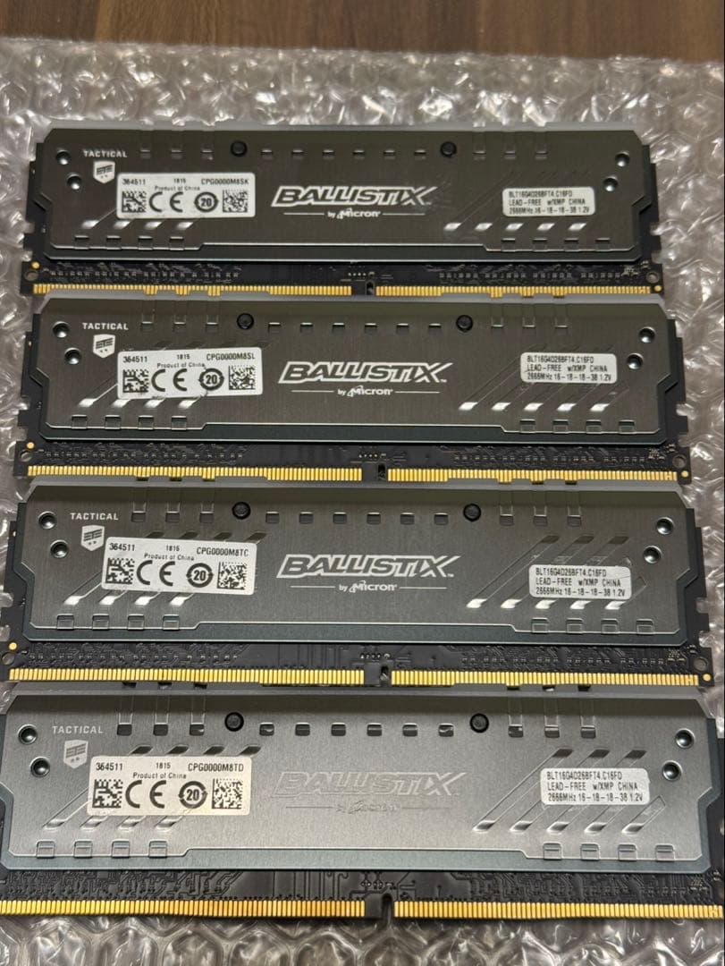 BALLISTIX DDR4PC4 RGB 16GB×4枚64GB チェックOK