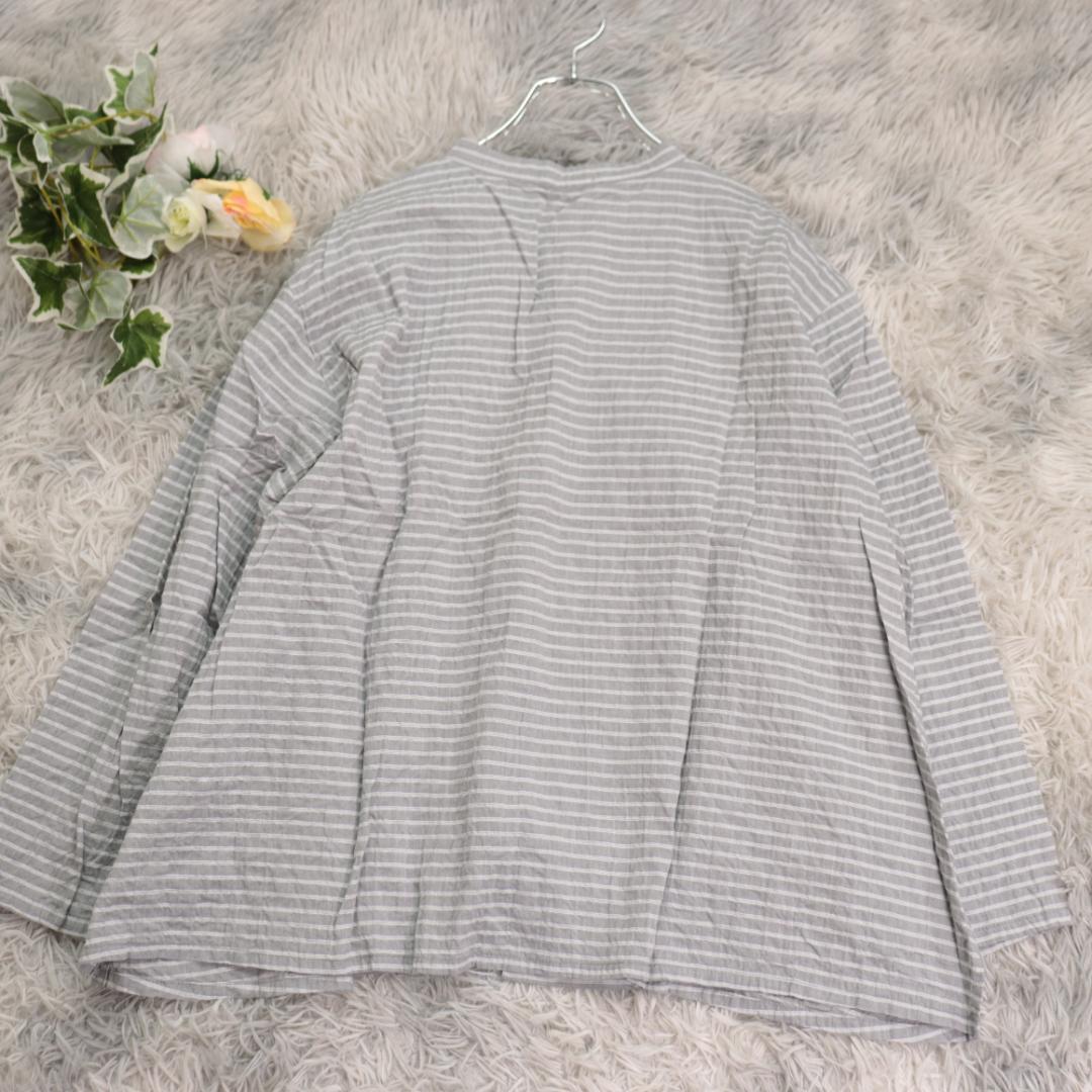 タグ付き未使用✨Plantation✨シャーリングボーダー　シャツ　ブラウス