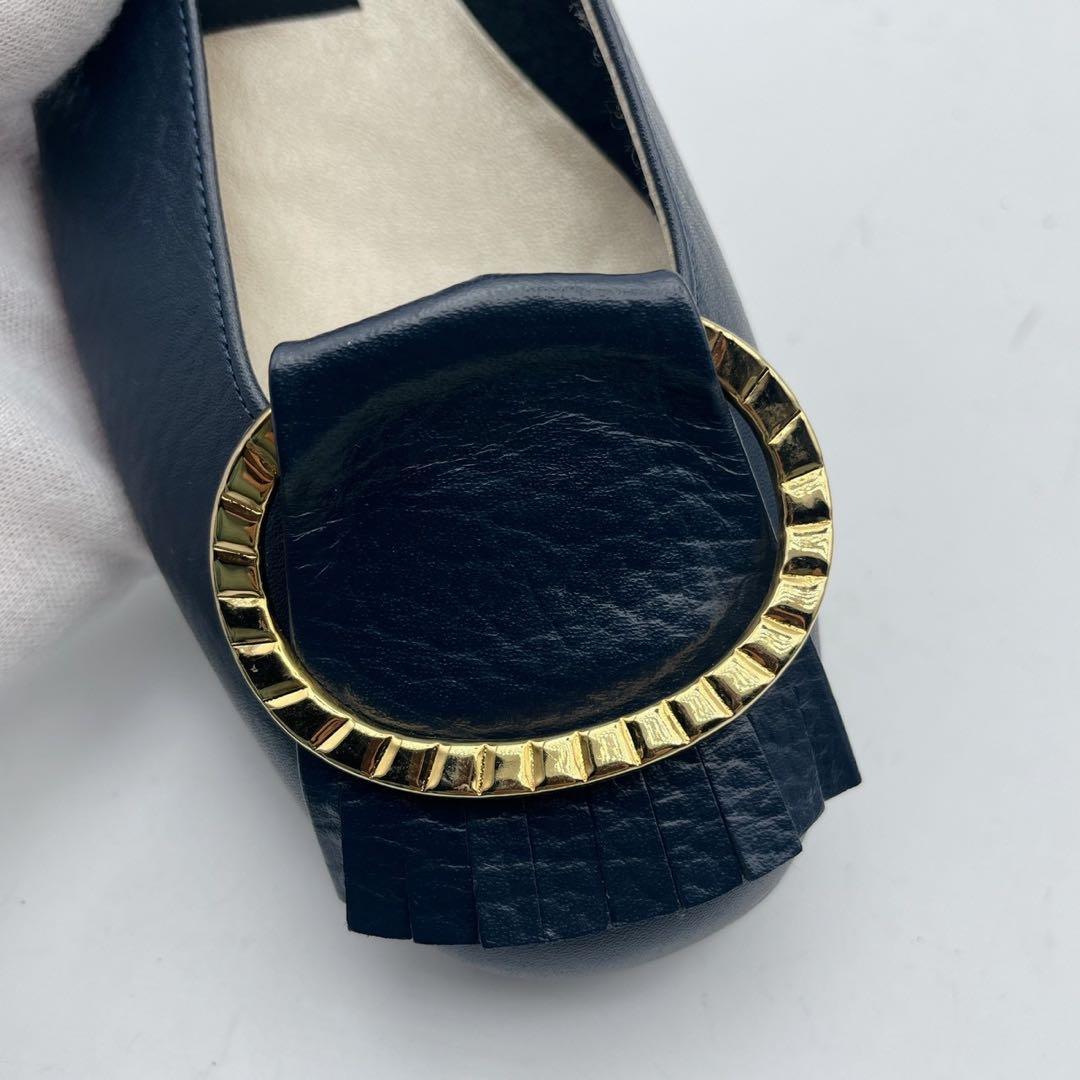 極美品✨定番❗️ミハマ カッターシューズ フラットシューズ ネイビー 23.5