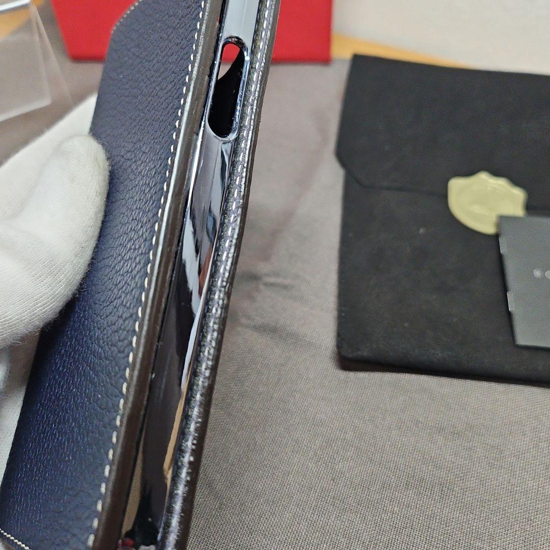 美品 BONAVENTURAボナベンチュラ iPhone用手帳型ケース ネイビー