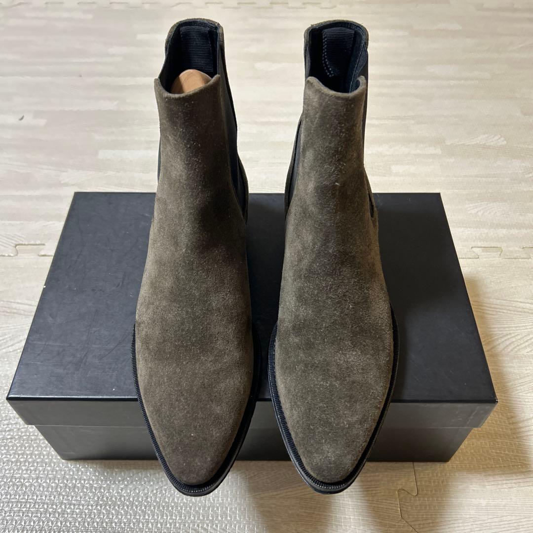 CELINE サイドゴアスエードブーツ　35 ブラウン　チェルシーブーツ