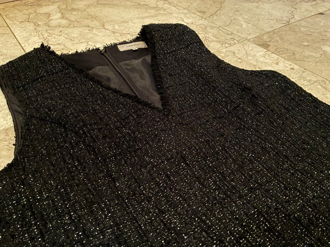 ジャスグリッティー　ツイードラメジャンパースカート