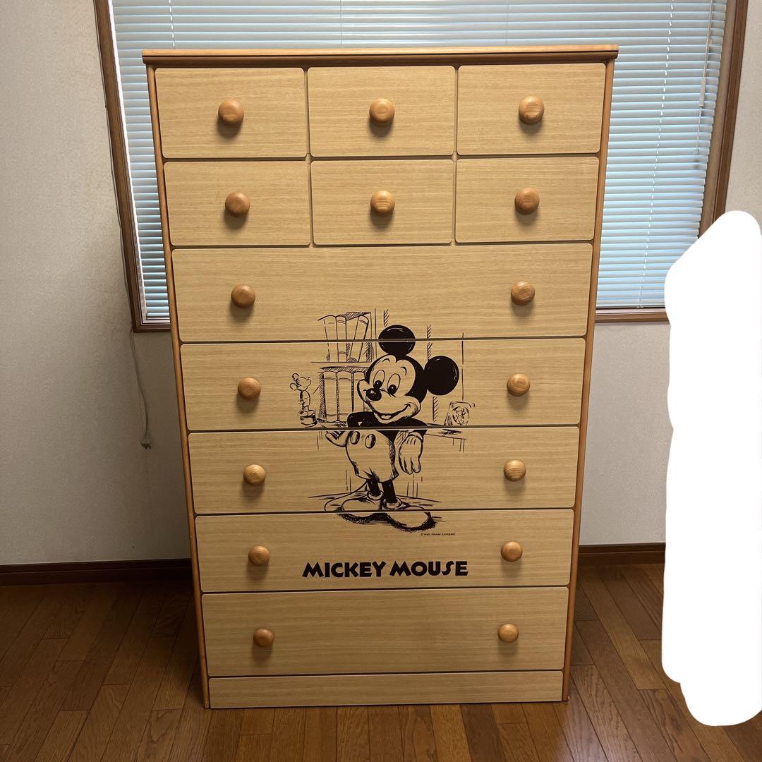 【匿名配送】Disney タンス レトロ ミッキーマウス チェスト 洋服タンス