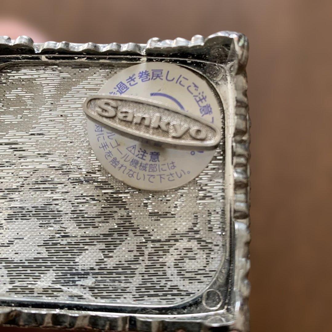 アンティーク⭐️コバルトブルー切子ガラス⭐️オルゴール付きリングケース⭐️蔵保管