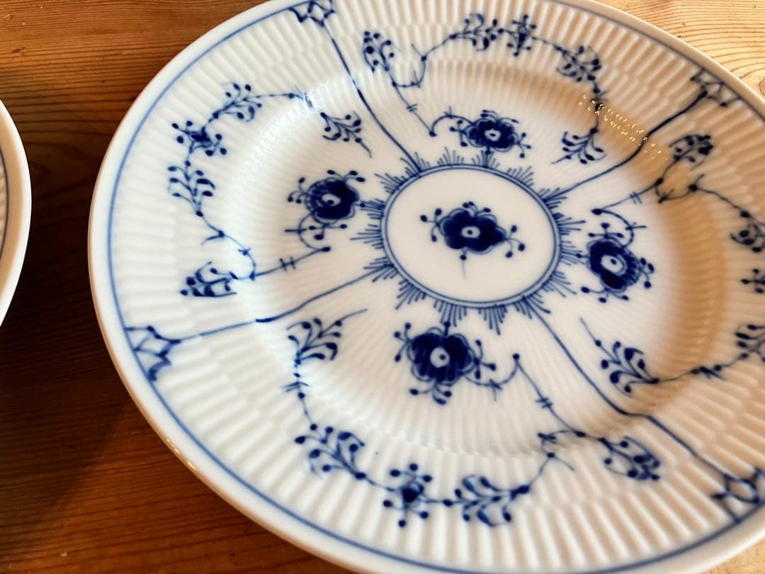 ロイヤルコペンハーゲン　ブルーフルーテッド　19デザートプレート×6