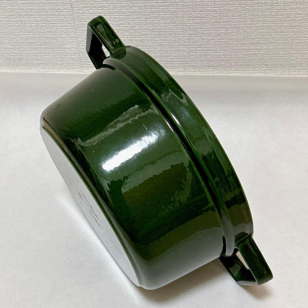 ●美品●STAUB ピコ•ココット ラウンド 20cm【バジルグリーン】