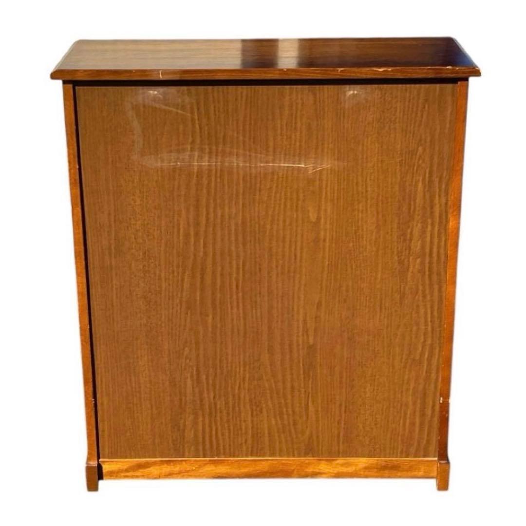 80sカリモク コロニアル観音扉 カントリーキャビネット電話台 ブラウン