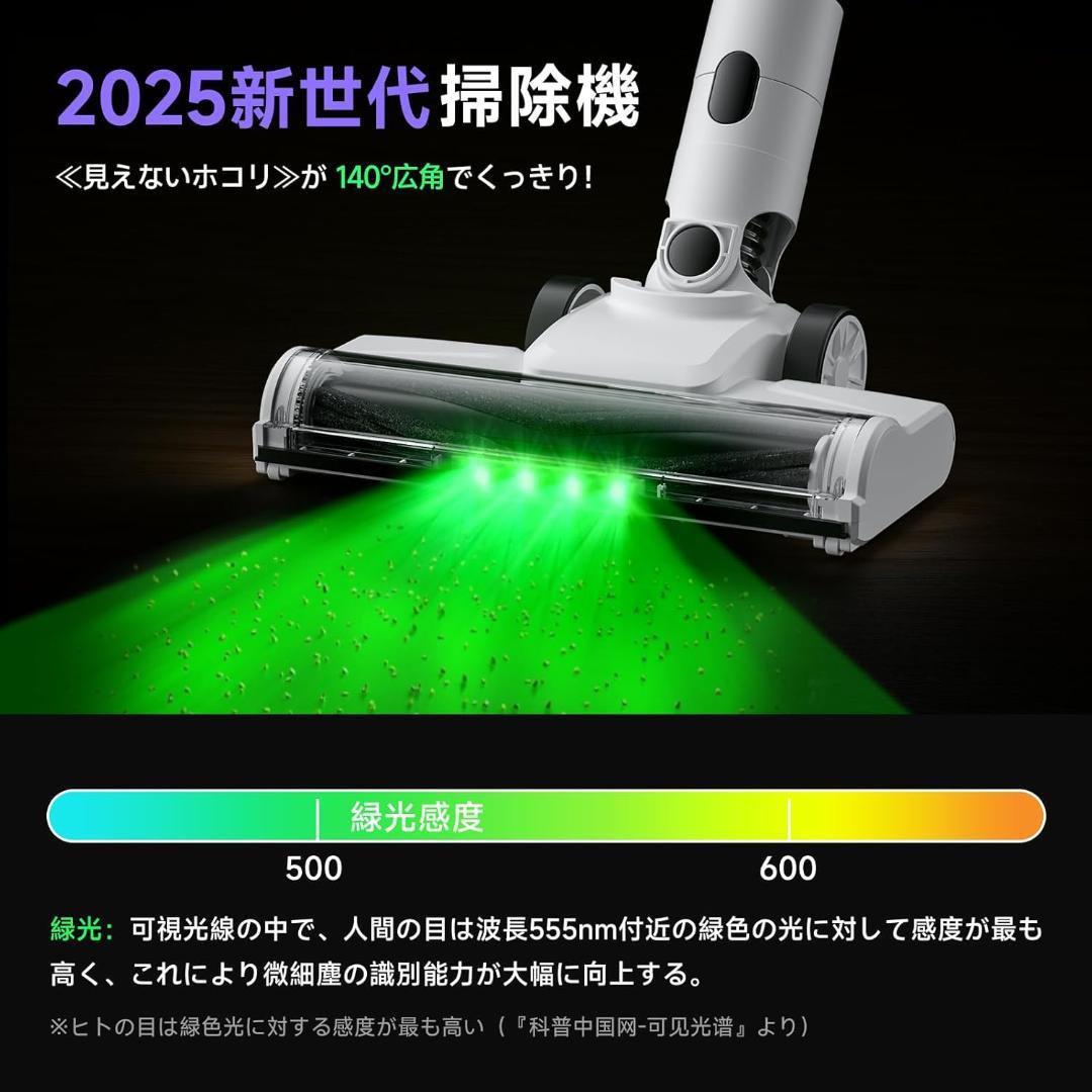 掃除機 コードレス 58kPa強力吸引 自立式 55分連続稼働 軽量 1.2L
