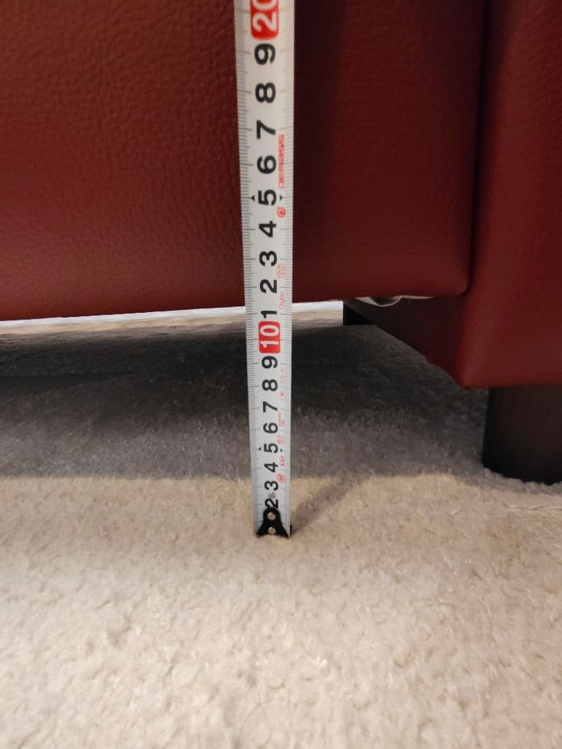 ソファ　3人掛け　本革　ヴィンテージ　赤　レッド