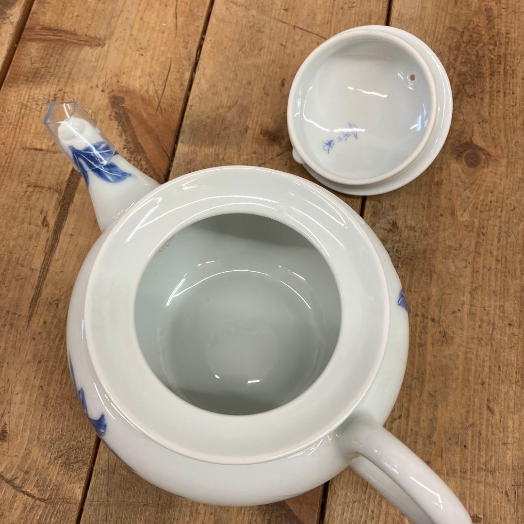 深川製磁 オリエンタルブルー 陶器製 銘々皿 茶道具セット 湯飲み 急須 大皿