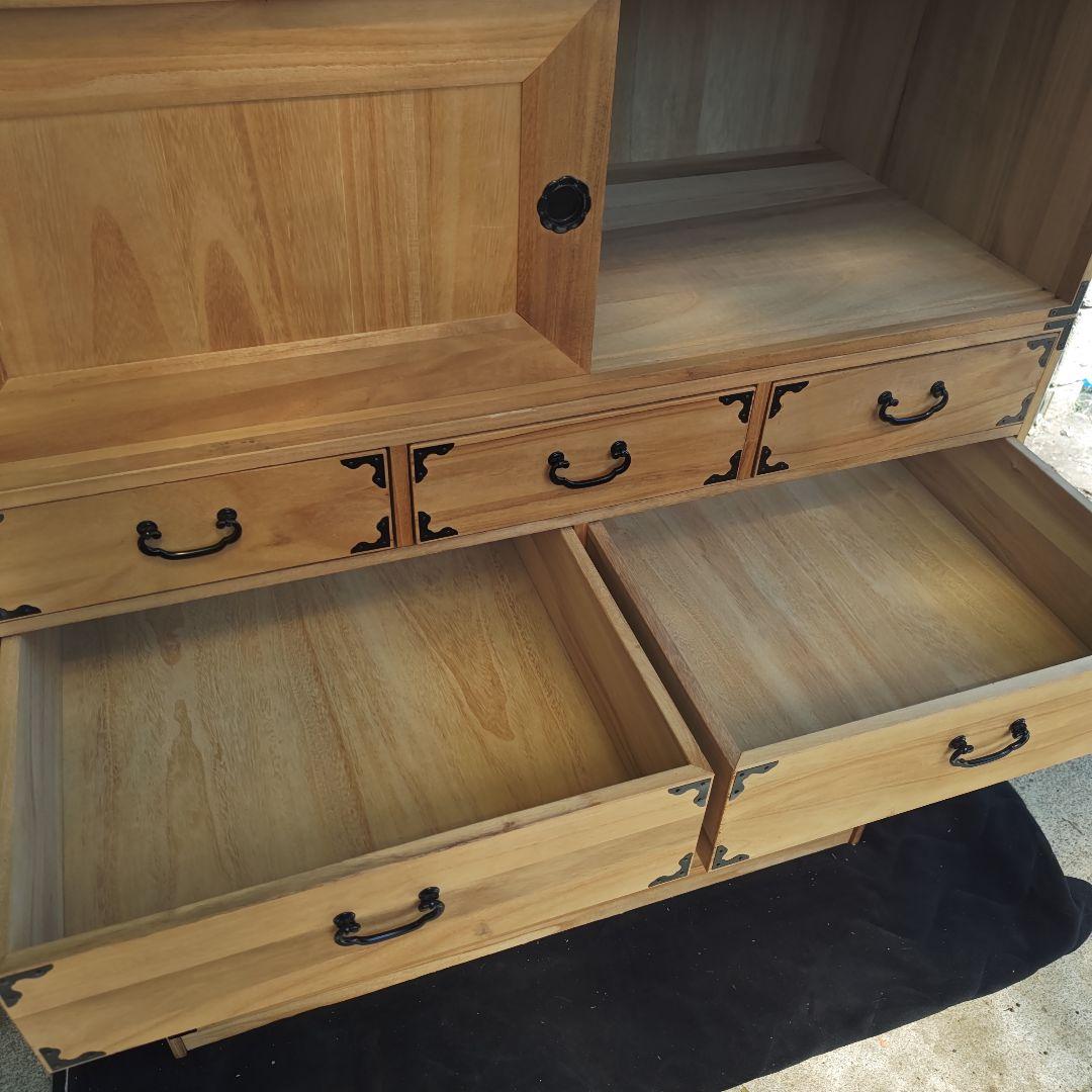 昭和レトロ 高級三段総桐タンス 古民家 当時物