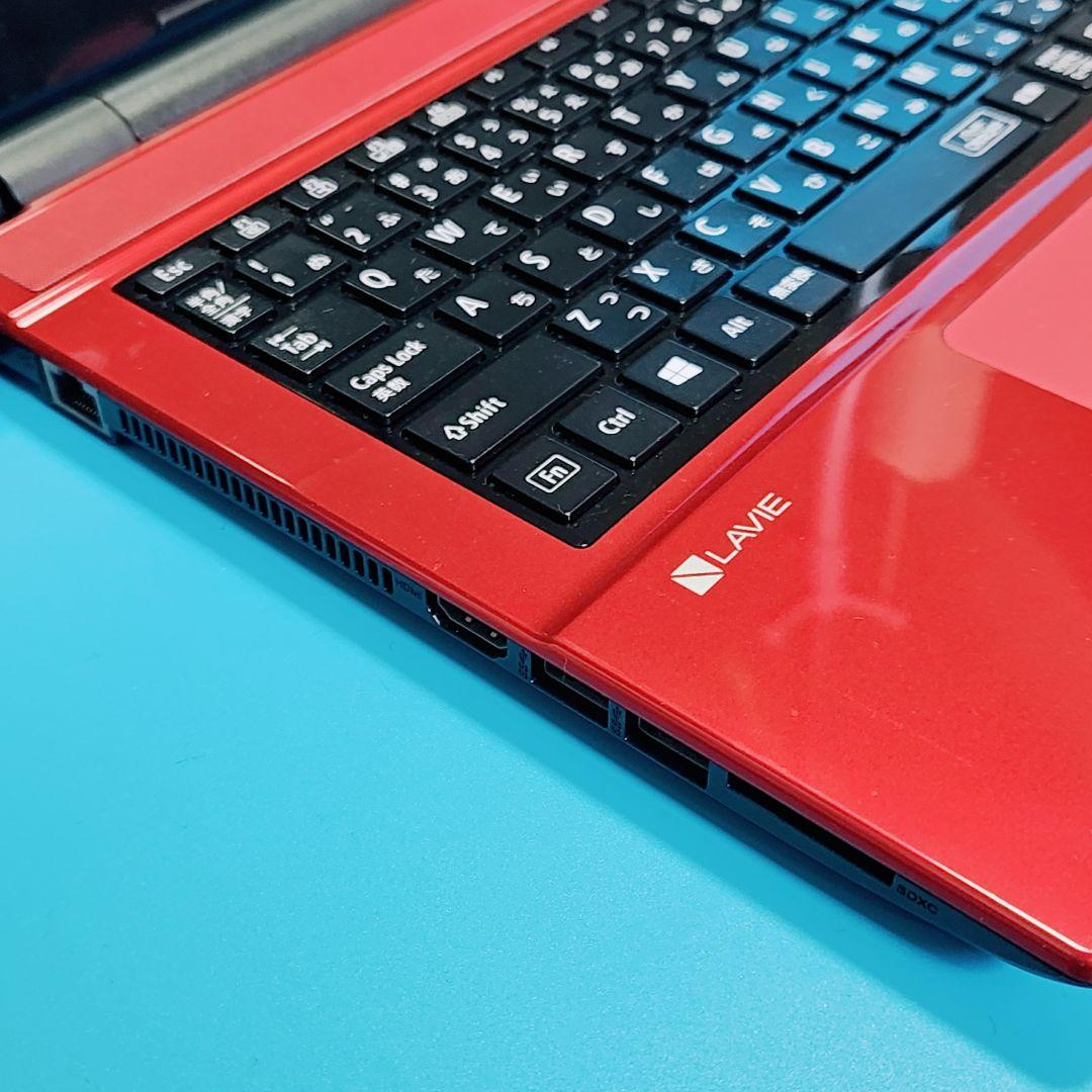NEC LaVie/ノートパソコン/大容量1TB/赤