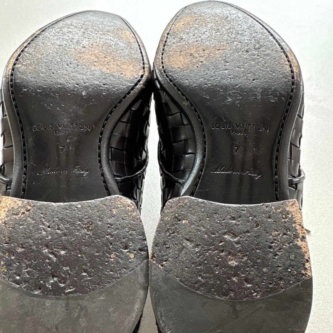 Louis Vuitton ルイヴィトン　編み込みドレスシューズ　サイズ7