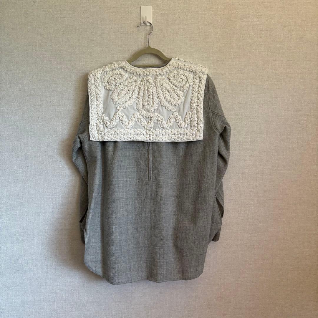 Pheeta Annabel Shirts フィータ つけ襟付きウールシャツ