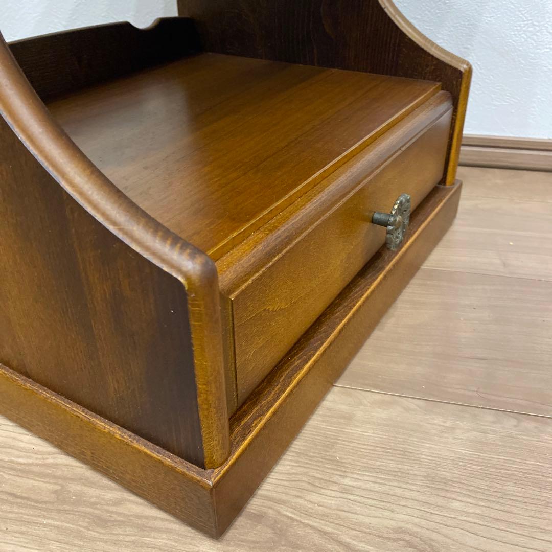 カリモク サイドテーブル ナイトテーブル 電話台　回転