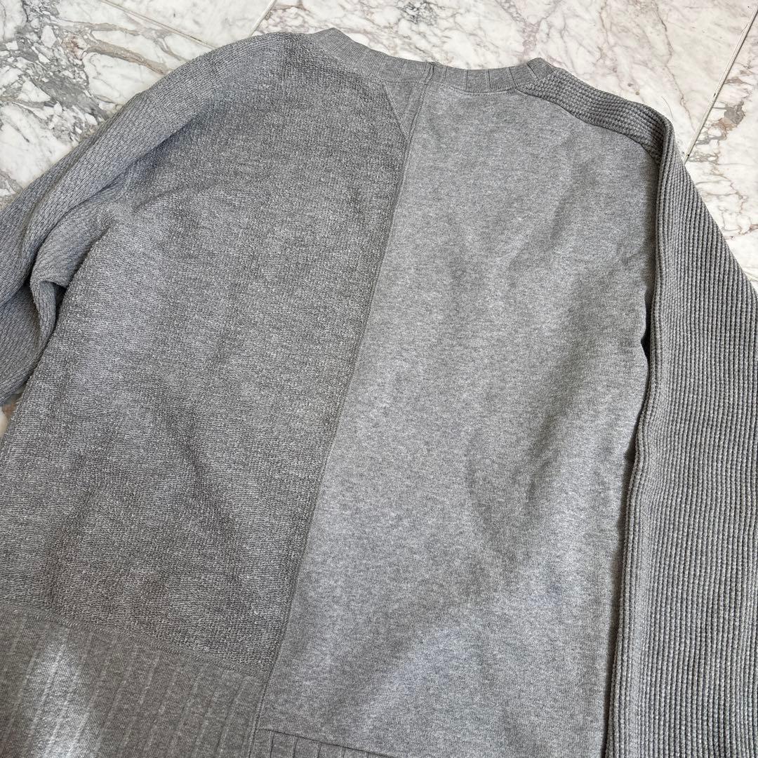 ナイジェルケーボン グレー スウェット アーミークルー