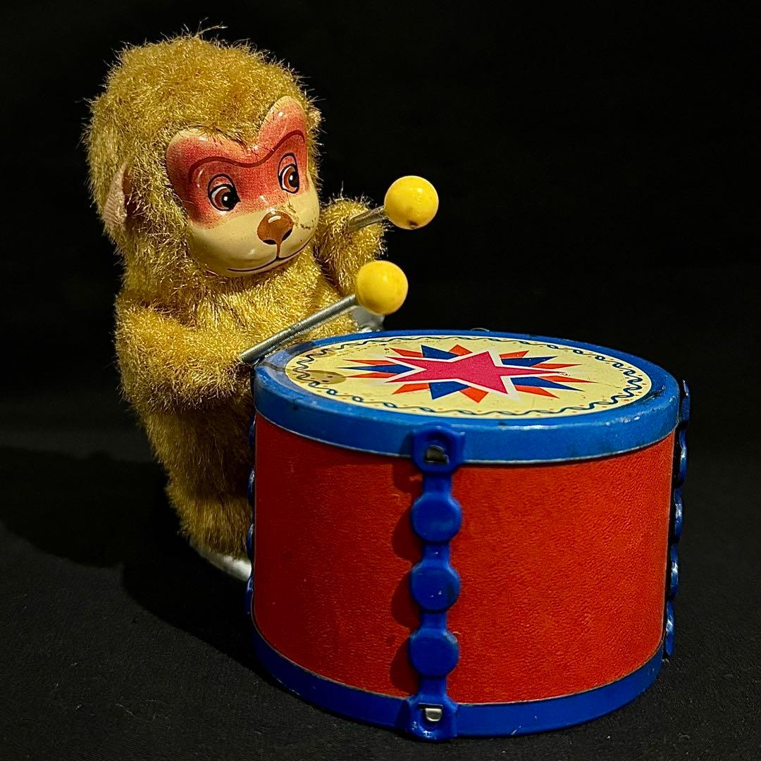 富士プレス 【 モンキー・ザ・ドラマー 】ブリキ玩具 【動作良好】1960年代