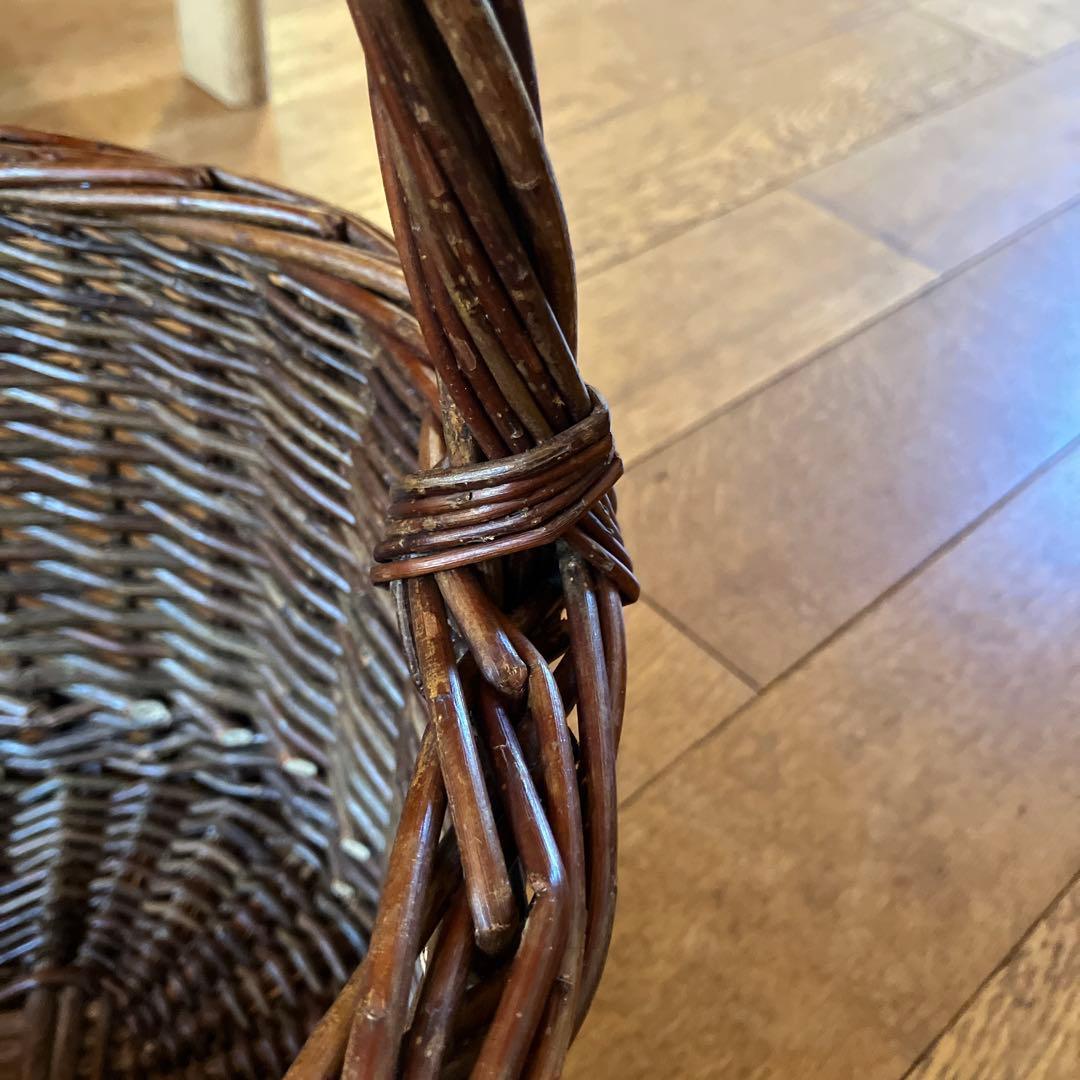 希少伝統工芸　コリ柳細工　手つき籠　大