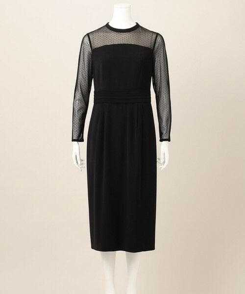 O409新品23区【APPLAUDIR】ダブルクロス ドレス38￥36300